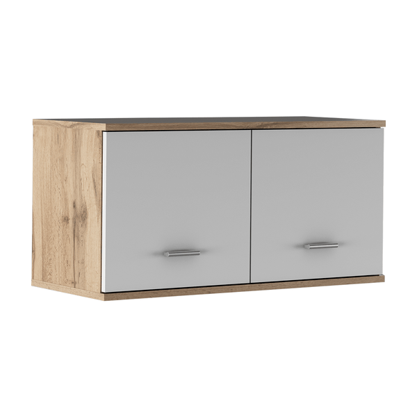 Extensie CYRIL TIP 8, stejar wotan/alb, DTD laminat, cu 2 usi, 80x35x40 cm