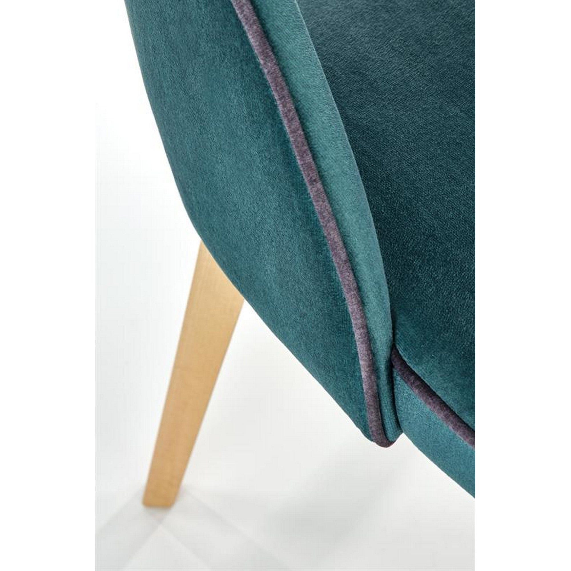 Scaun MARINO, verde inchis/stejar auriu, 51x57x78x47 cm