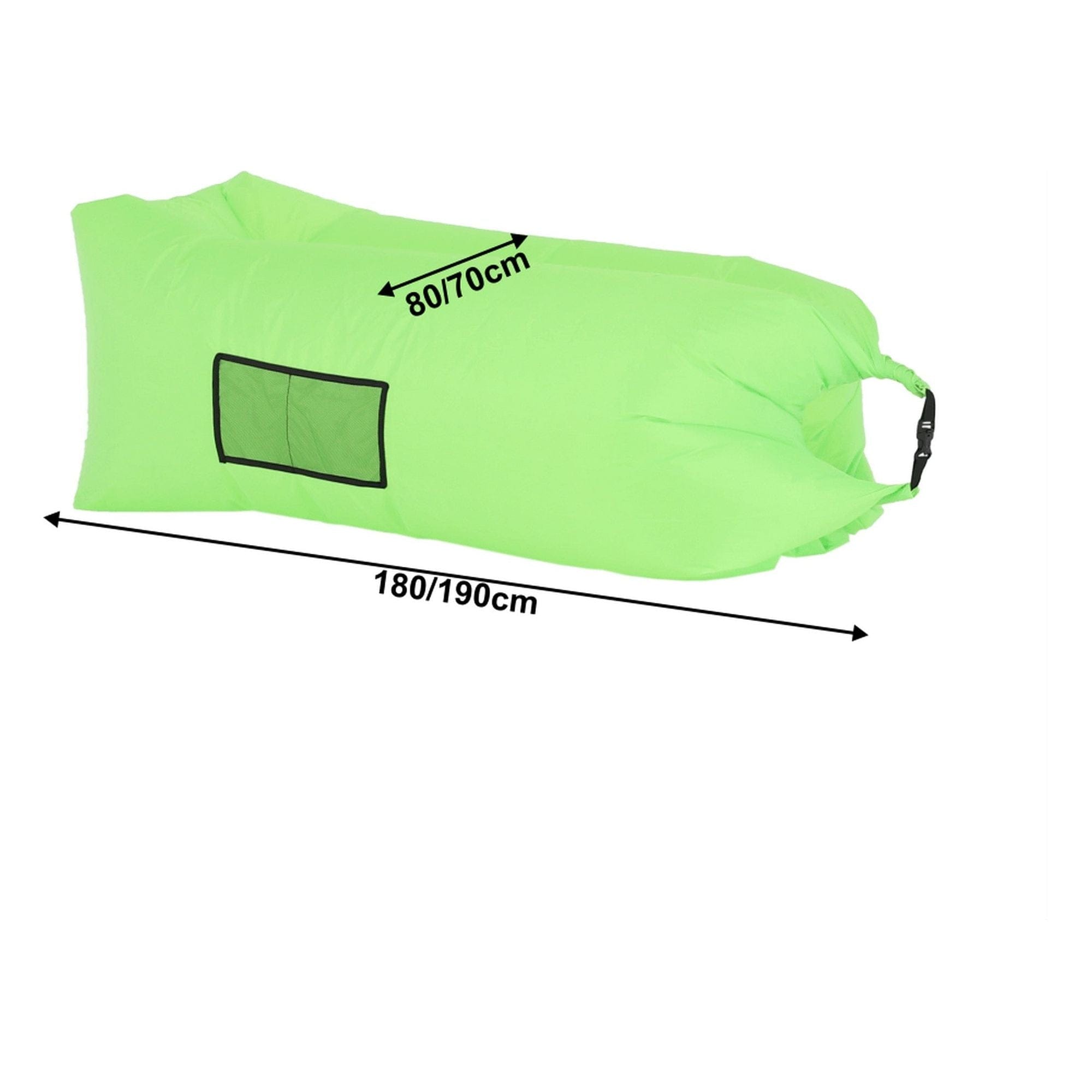 Fotoliu gonflabil LEBAG, verde, material textil