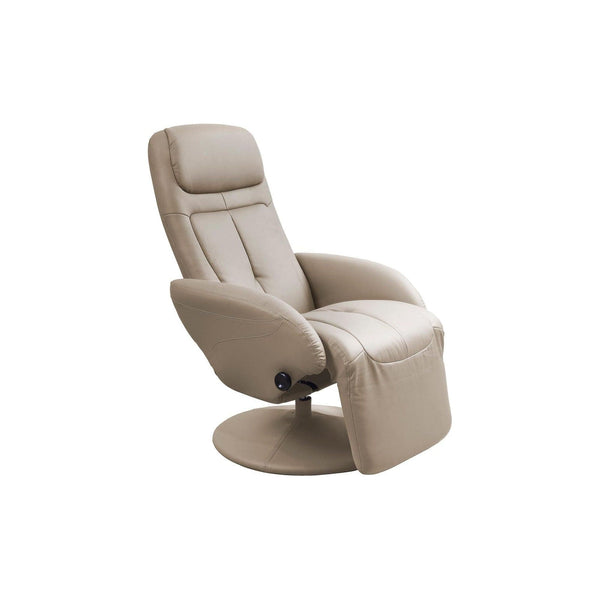 Fotoliu OPTIMA, bej, piele ecologica/PVC, 77x80/139x84/101 cm