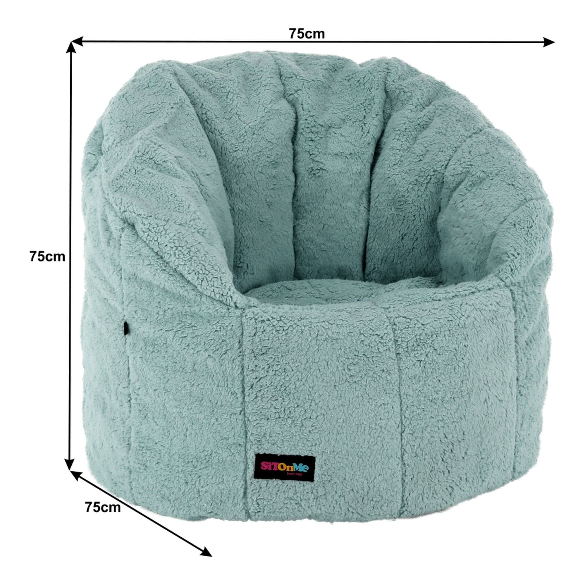 Fotoliu puf ALMERO, verde menta, material textil, 75x75 cm