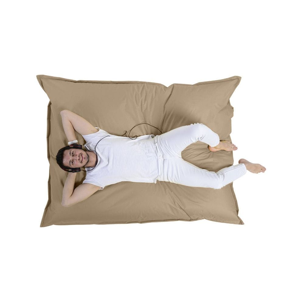 Fotoliu puf GIANT, bej, poliester, 140x30x180 cm