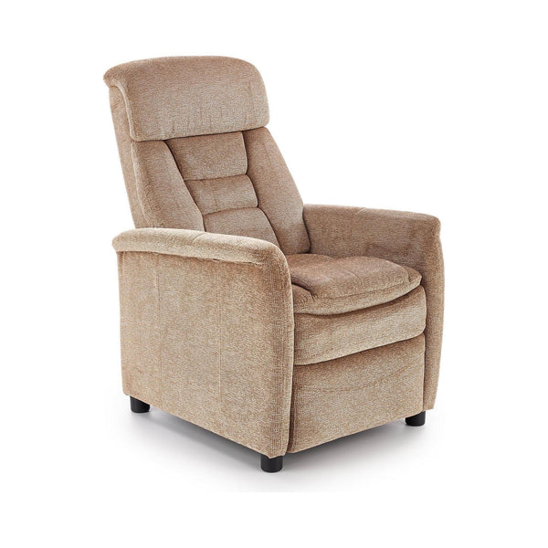 Fotoliu recliner JORDAN, bej/negru, stofa/plastic, 71x85/155x79/106 cm