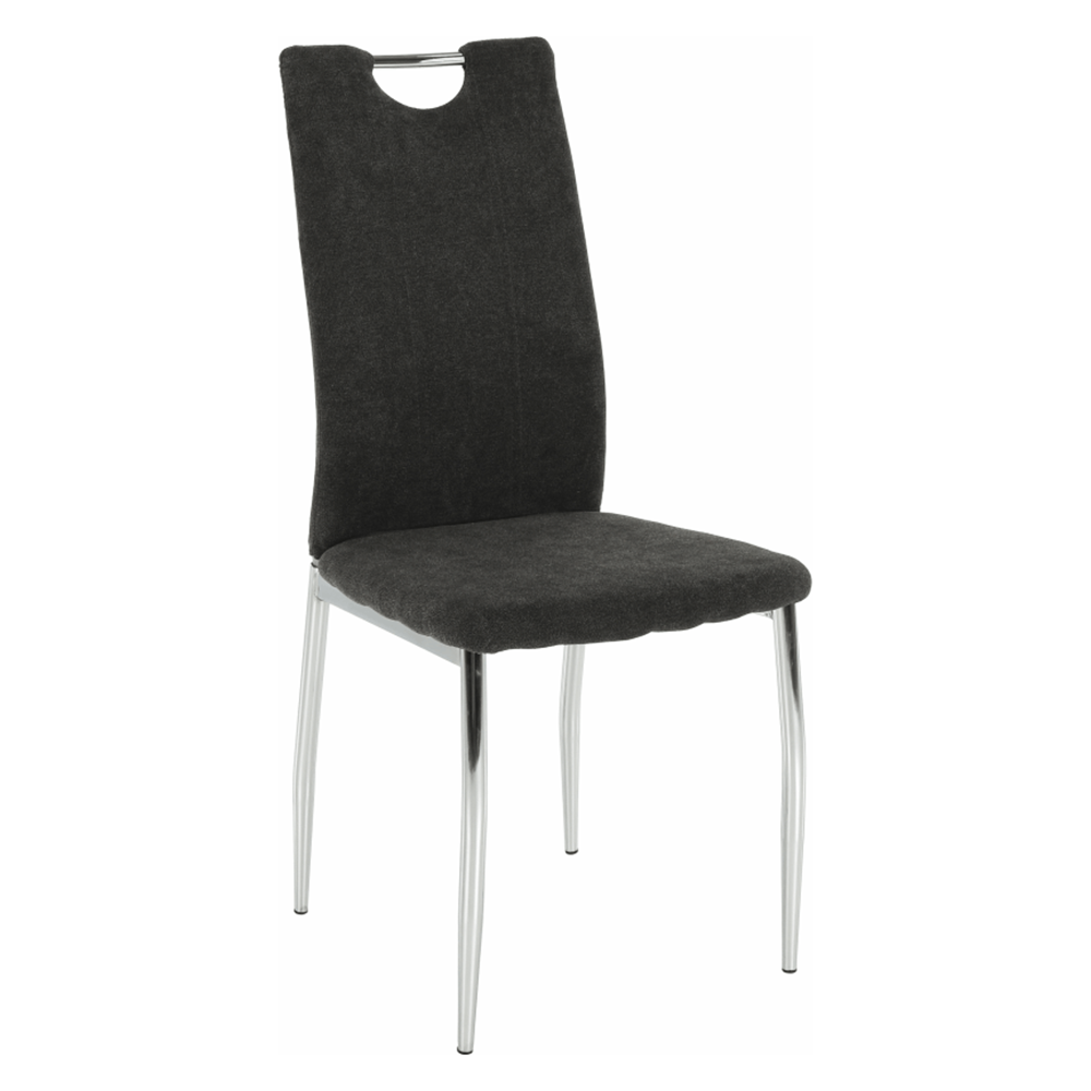 Scaun dining, textil gri maro/crom, OLIVA NEW
