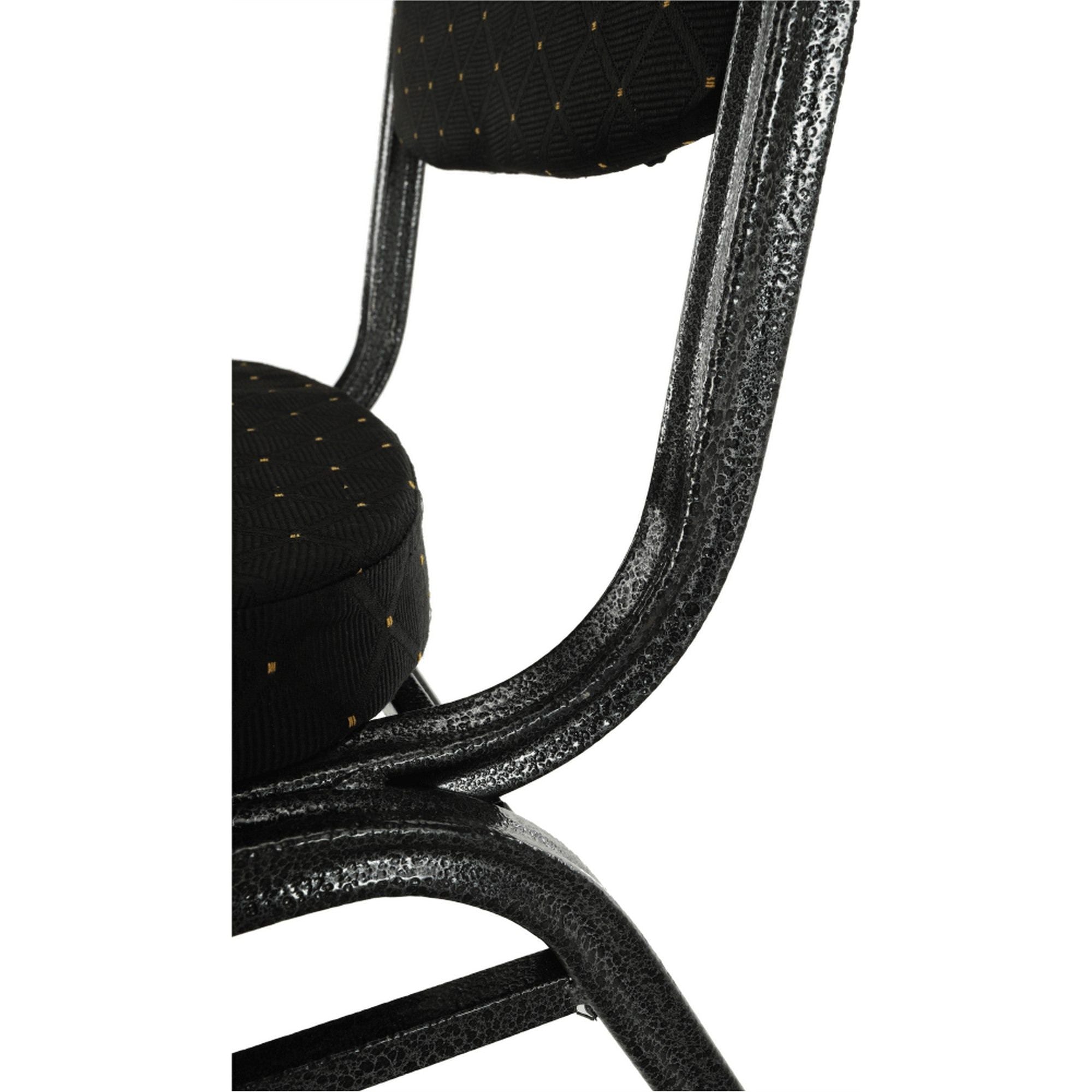 Scaun JEFF 2, tesatura neagra/cadru gri, 44x50x91 cm