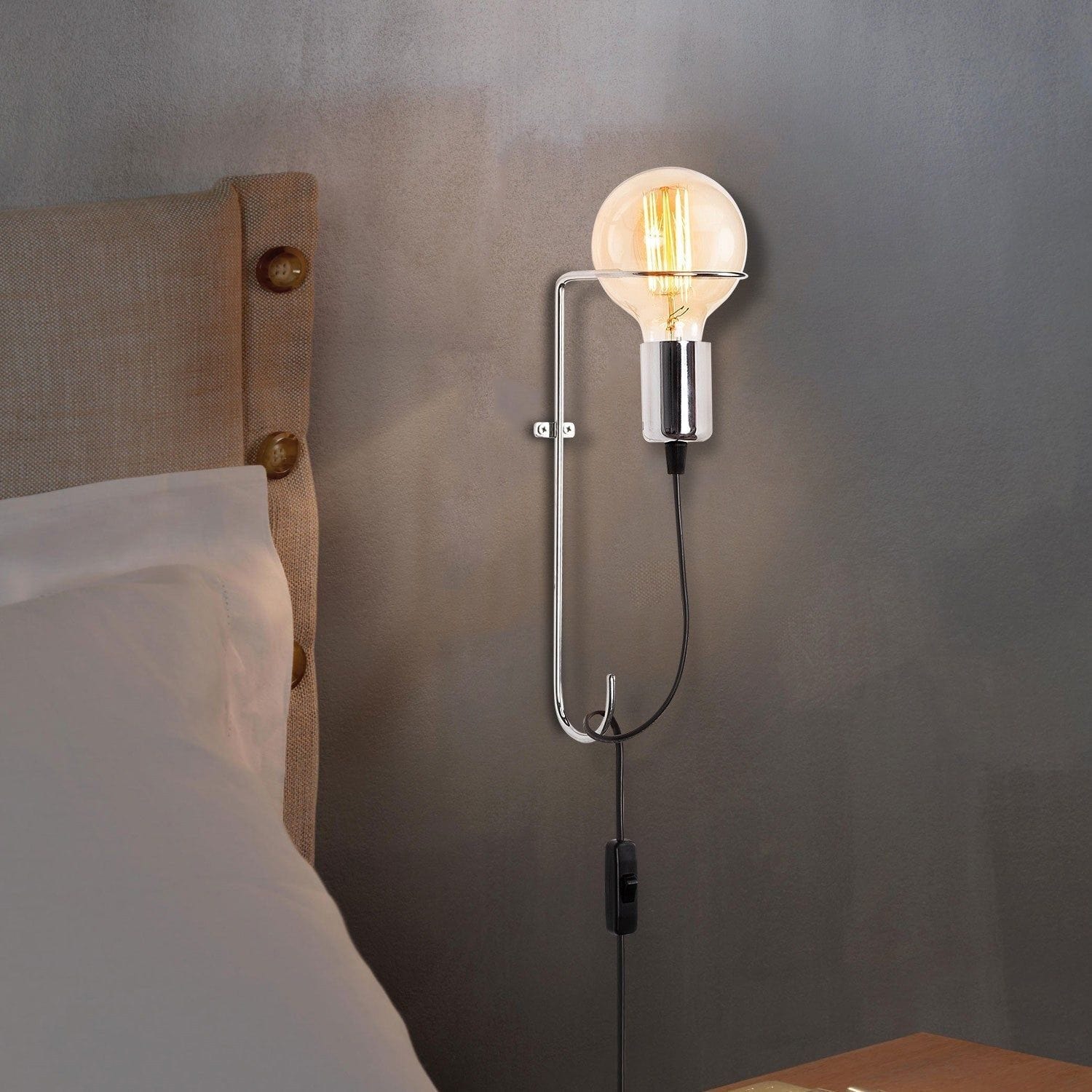 Lampa perete 3663, crom, metal, 9x15x30 cm