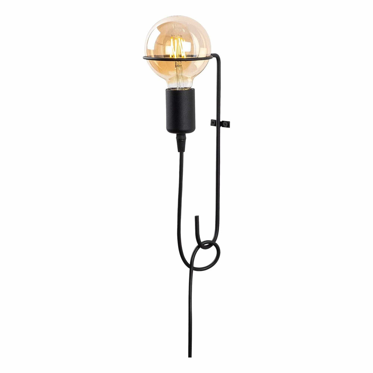 Lampa perete 3664, negru, metal, 9x30 cm