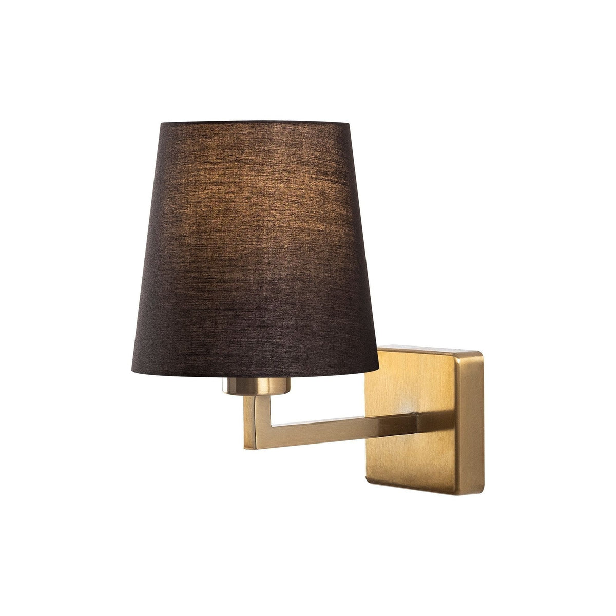 Lampa perete 4654, negru/auriu, metal/material textil, 18x24x30 cm