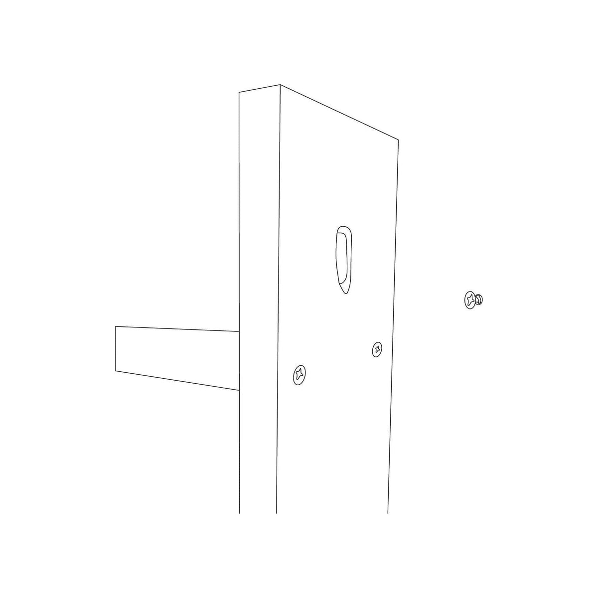 Lampa perete ASAF-6990, negru/alb, metal/material textil, 15x28x62 cm