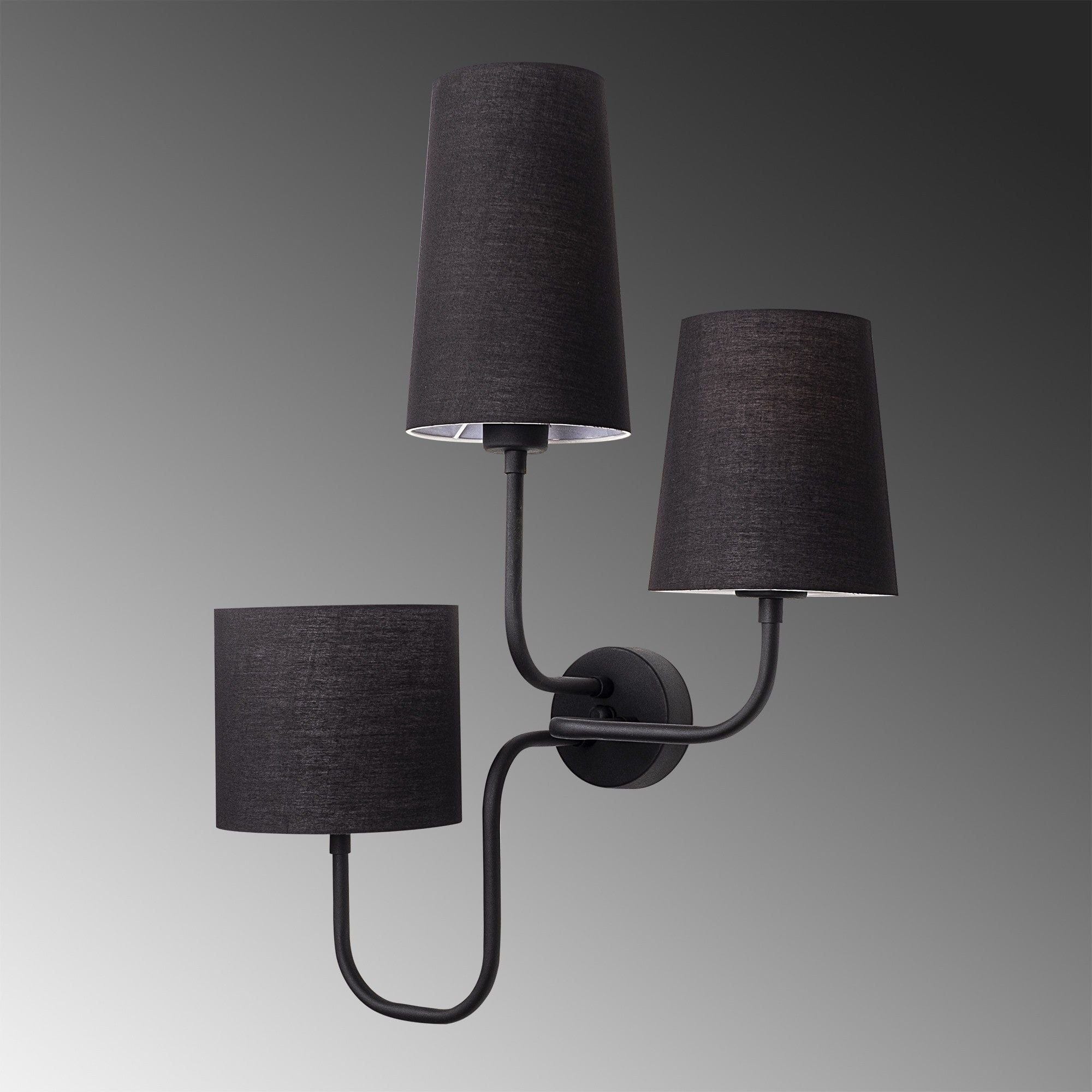 Lampa perete CATAL-3571, negru, metal/material textil, 50x20x50 cm