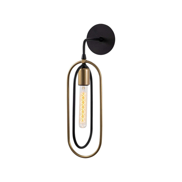 Lampa perete CERCO 3151, negru/auriu, metal, 14x17x45 cm