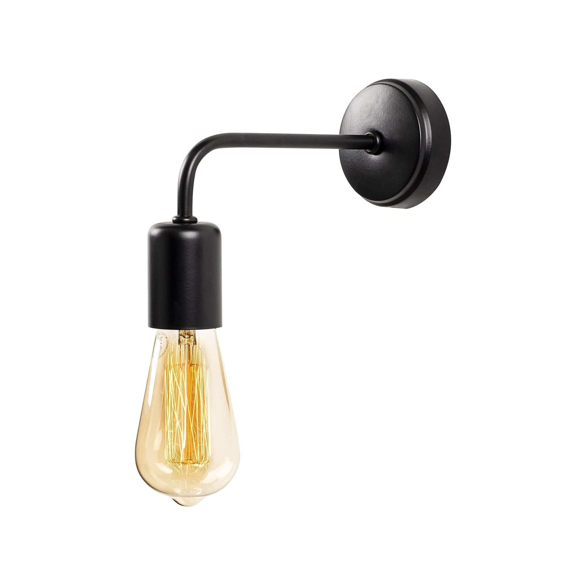 Lampa perete DENGE-3434, negru, metal, 8x20x15 cm