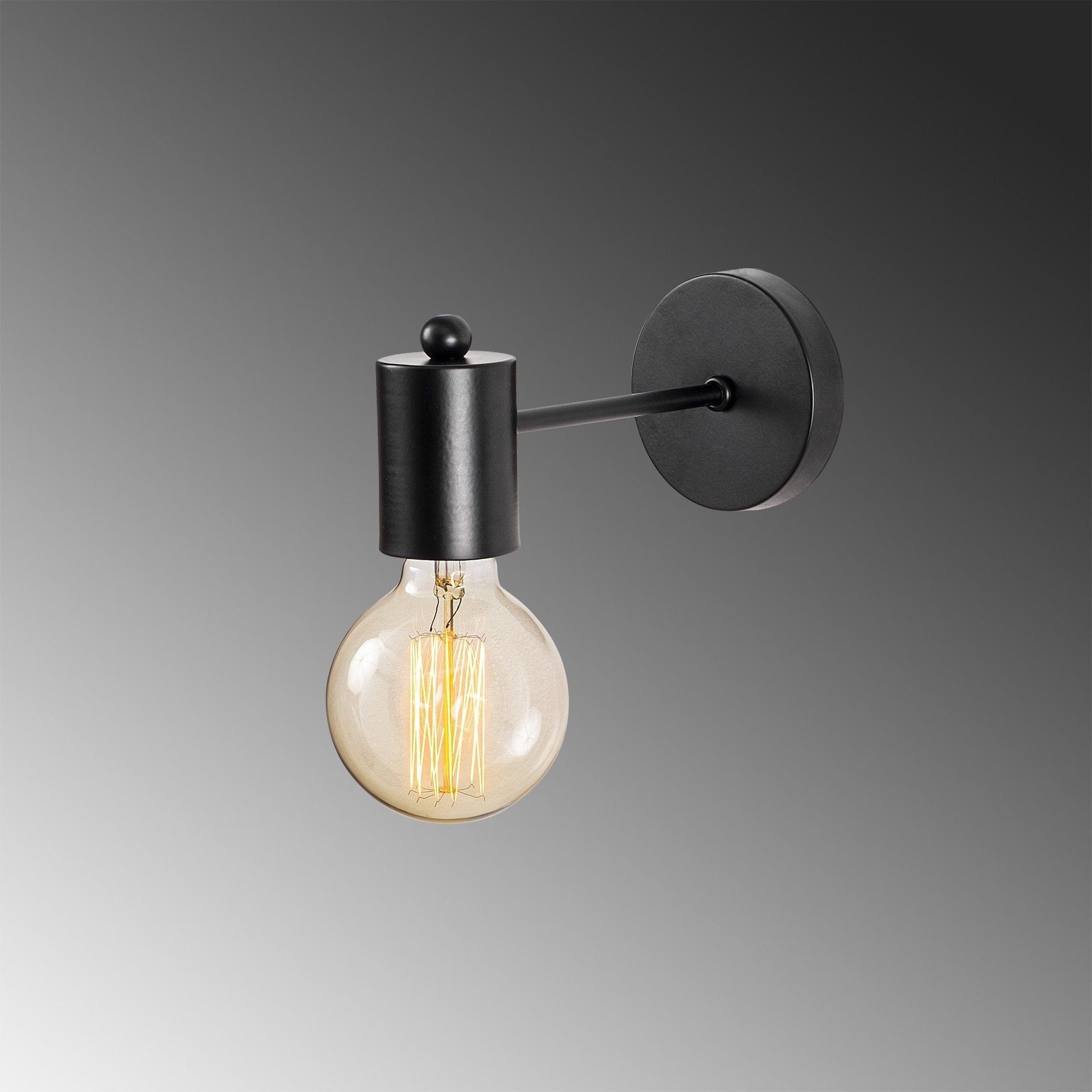 Lampa perete HEXA-6951, negru, metal, 6x21x10 cm