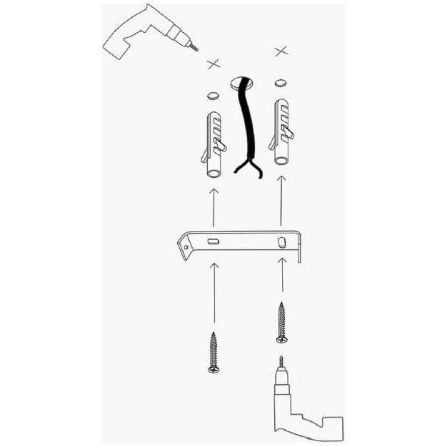 Lampa perete KESIK-4951, negru/auriu, metal, 12x35x73 cm