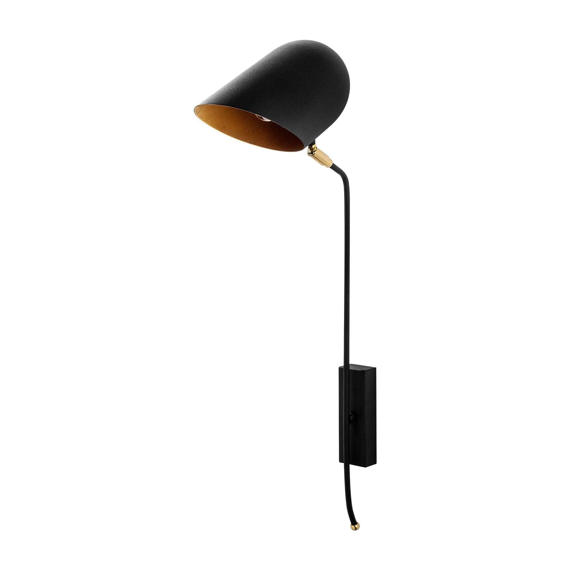 Lampa perete KESIK-4951, negru/auriu, metal, 12x35x73 cm