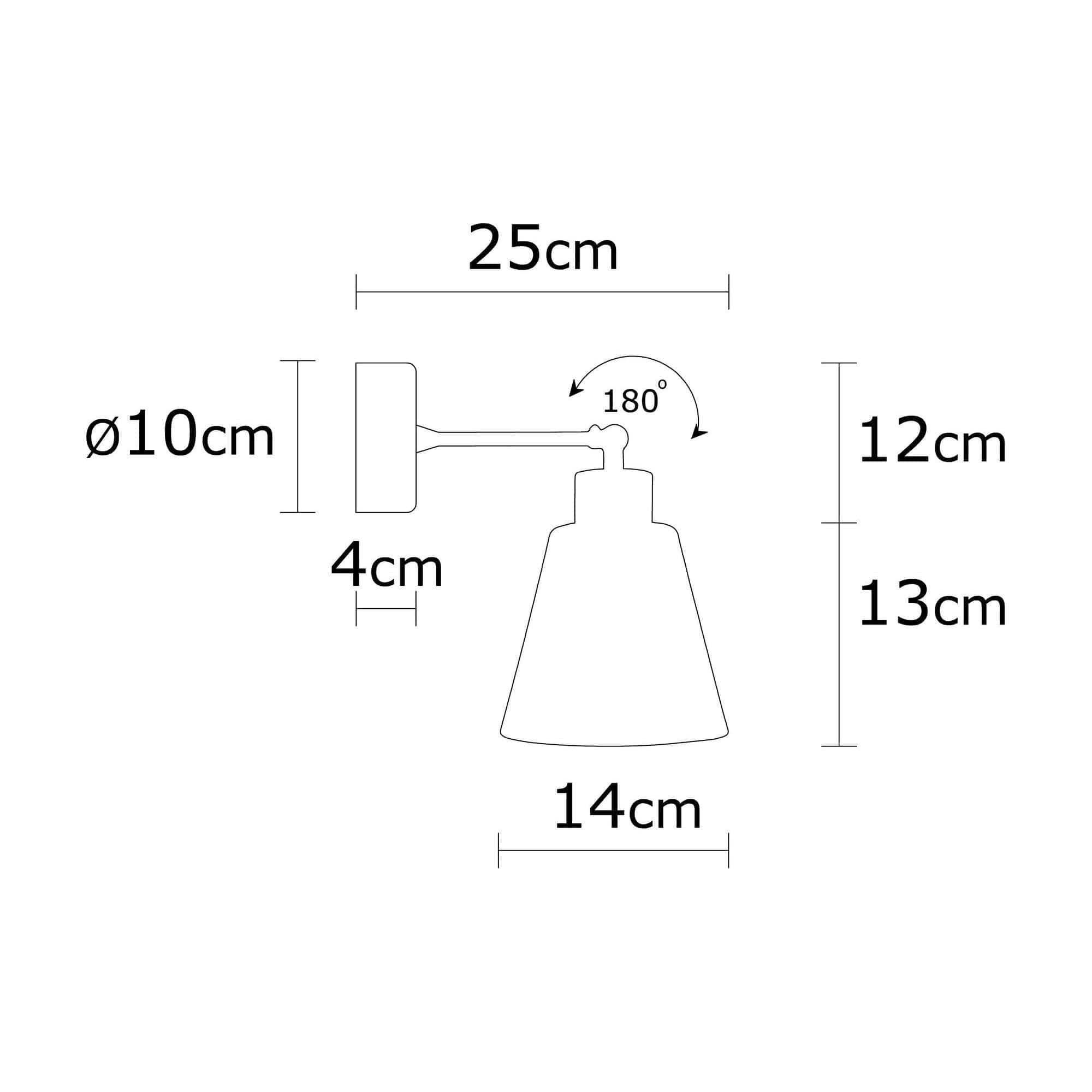 Lampa perete MANAVGAT N-618, stejar/alb, metal/lemn, 14x25x25 cm