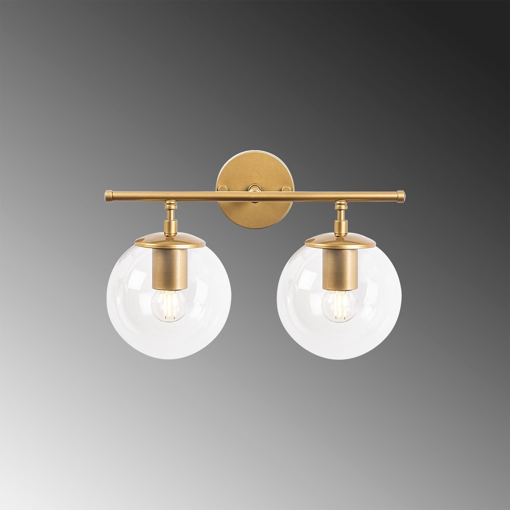 Lampa perete ROE 10730, auriu, metal/sticla, 36x24x16 cm