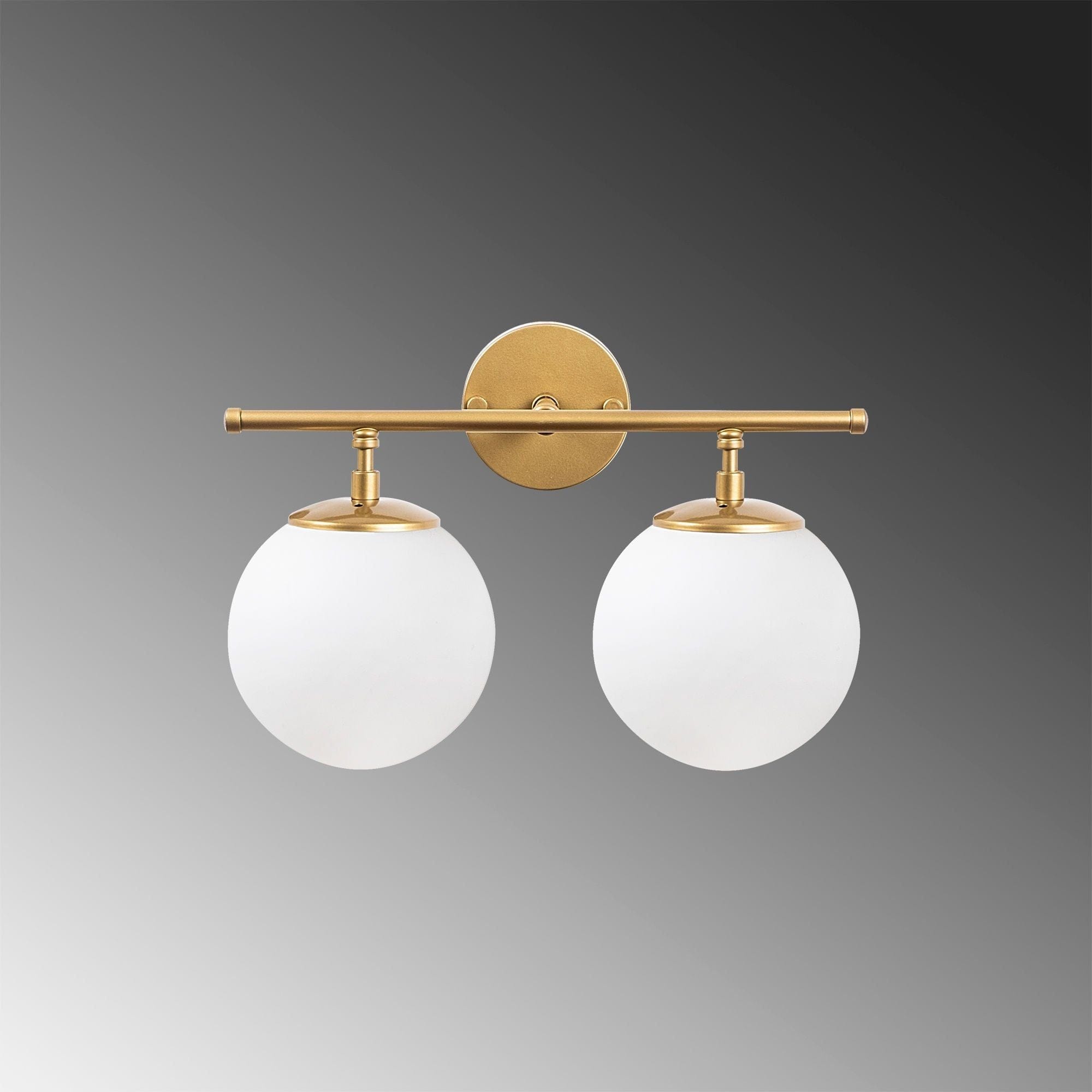 Lampa perete ROE-10735, bej inchis/alb, metal/sticla, 36x16x24 cm