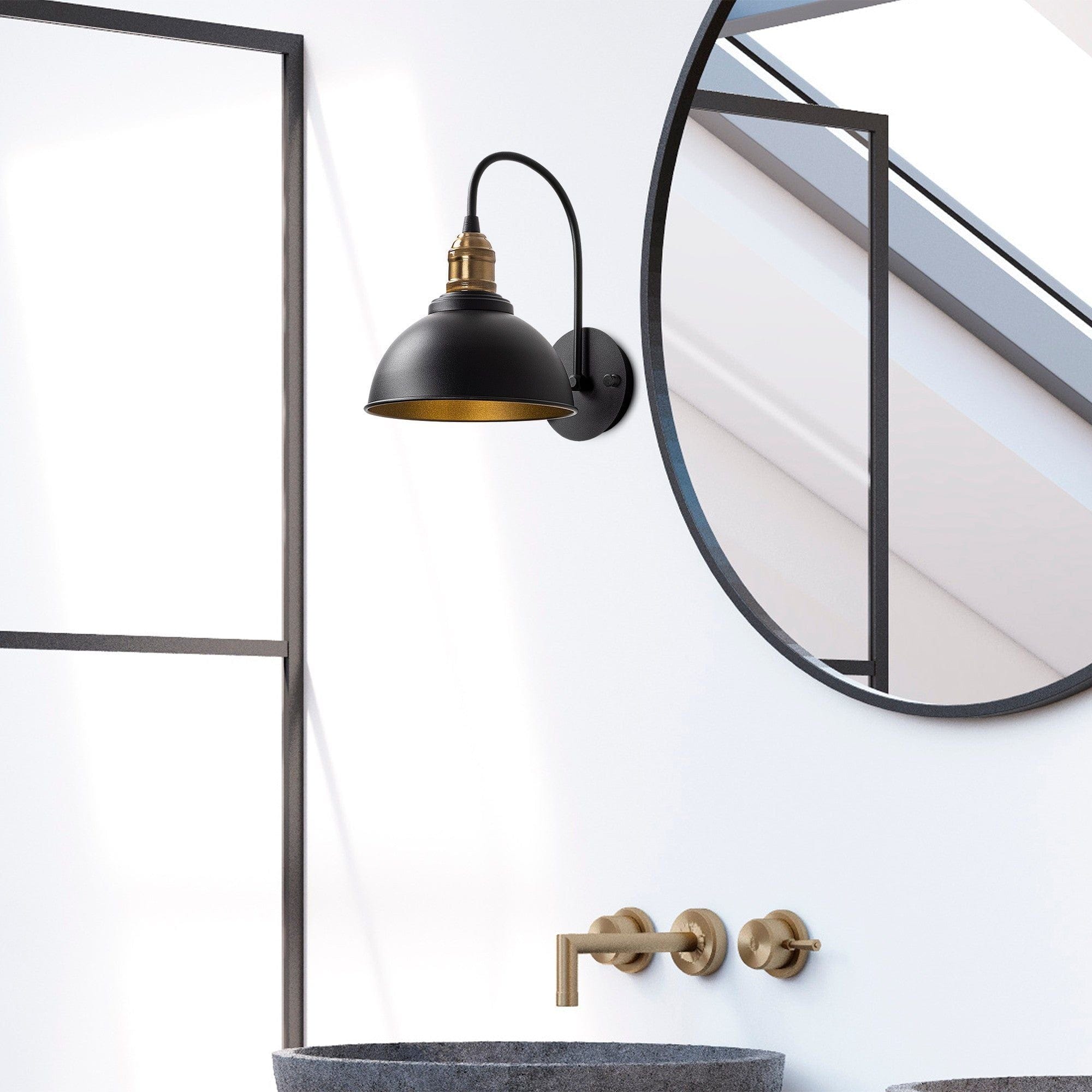Lampa perete VARZAN, 10840, negru/auriu, metal, 27x27x36 cm