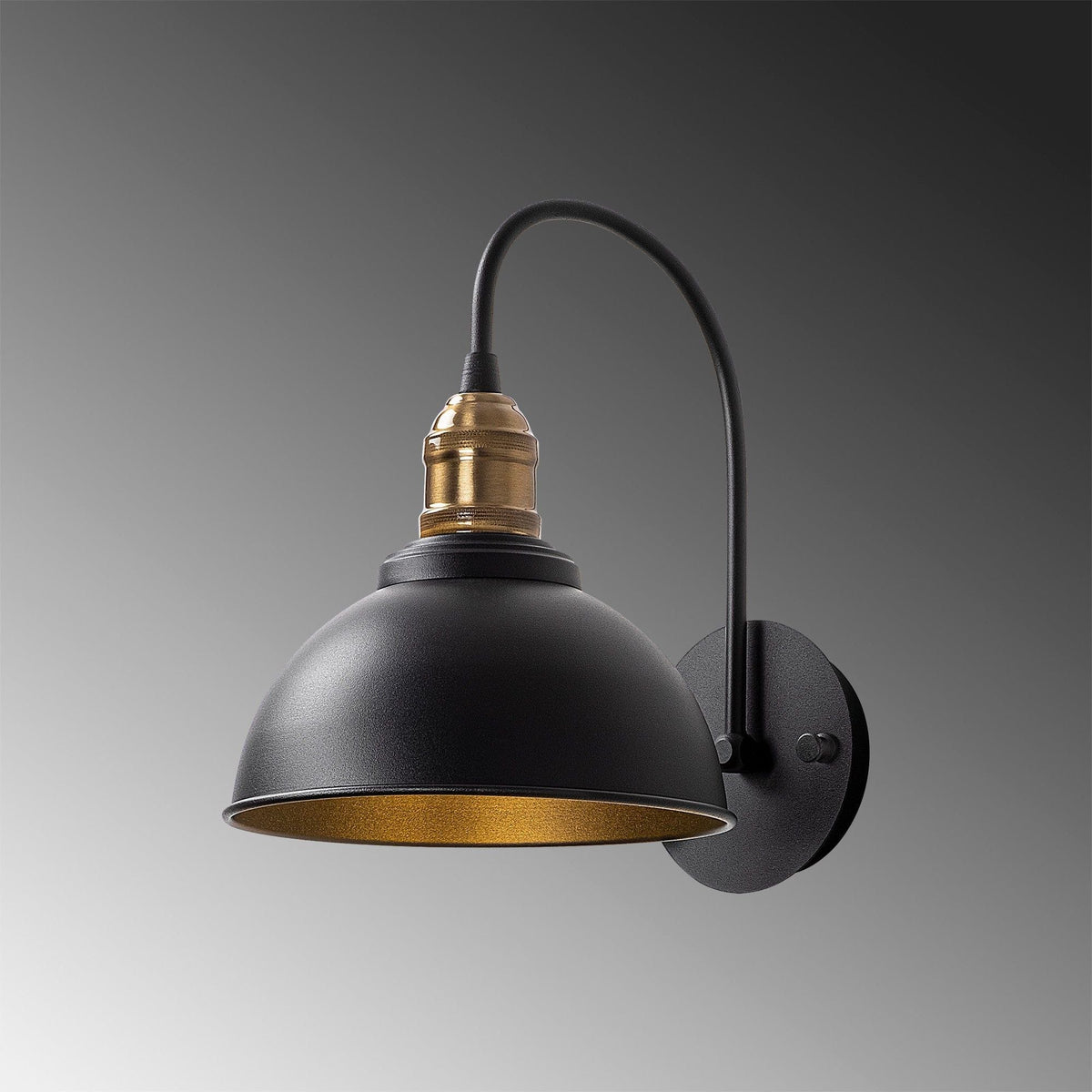 Lampa perete VARZAN, 10840, negru/auriu, metal, 27x27x36 cm