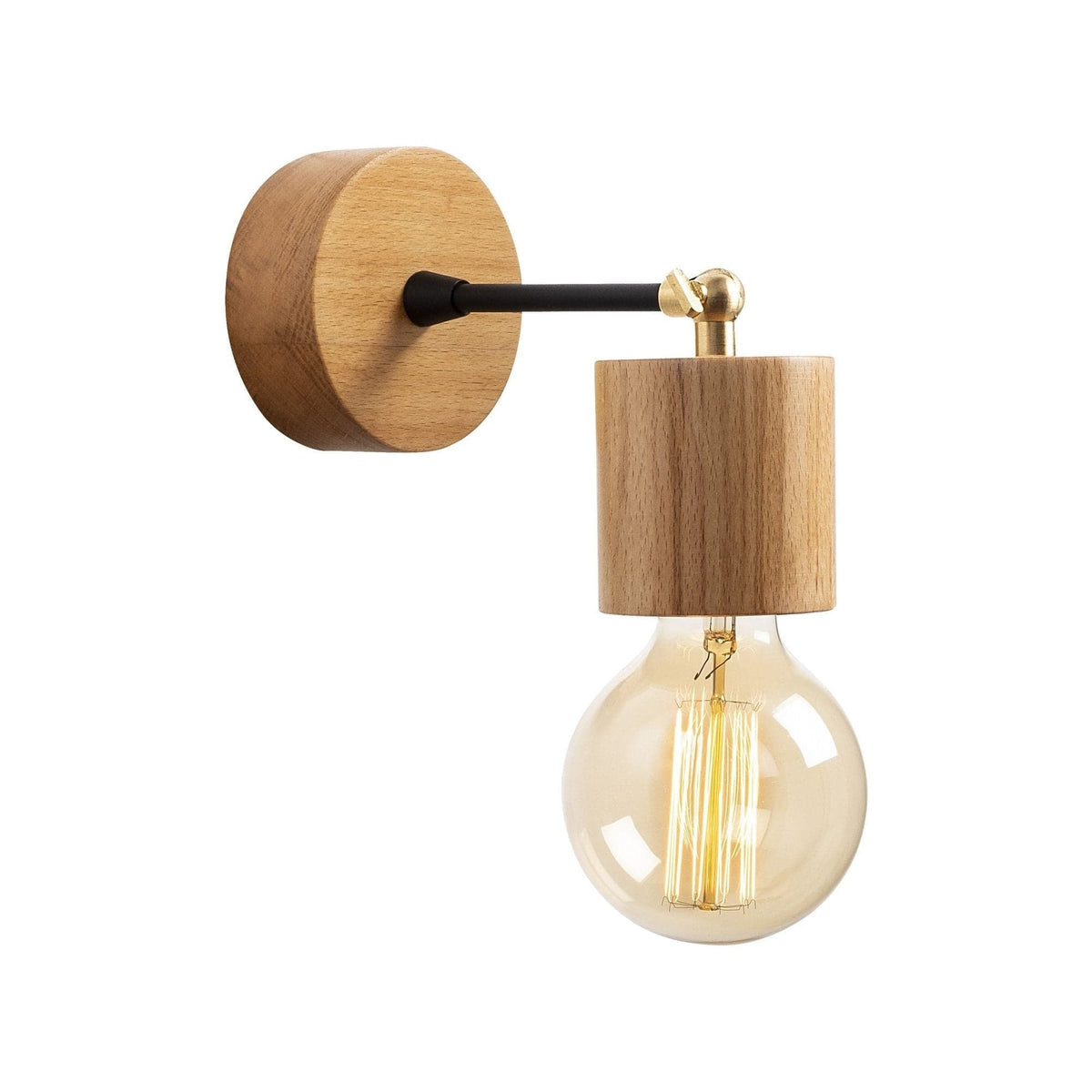 Lampa perete XANTHOS N-865, stejar, lemn, 10x16 cm