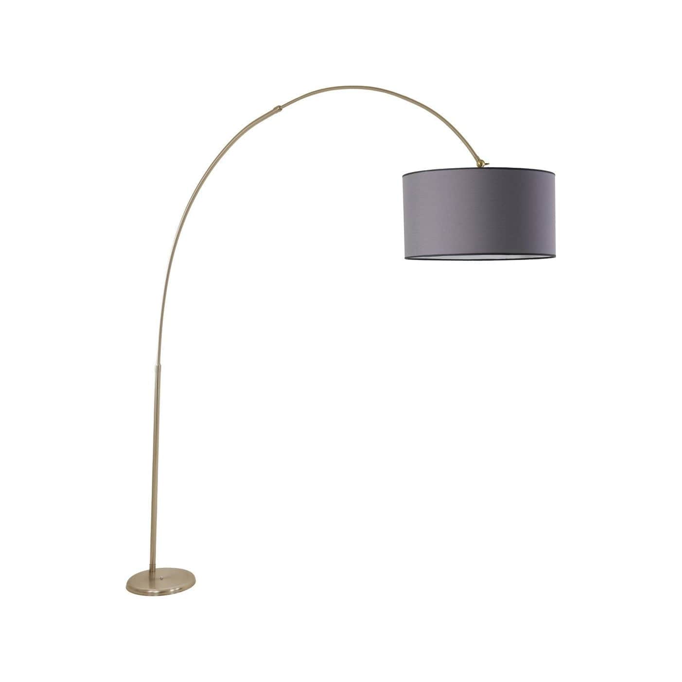 Lampadar 534LUN4252, crom/gri, metal, 45x220 cm