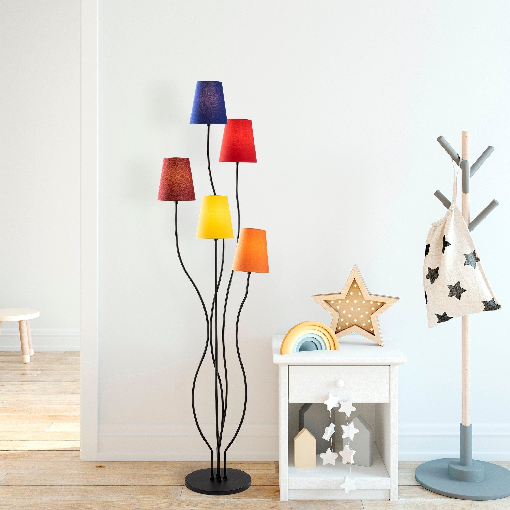 Lampadar BONIBON-13232, multicolor, metal/material textil, 14x160 cm