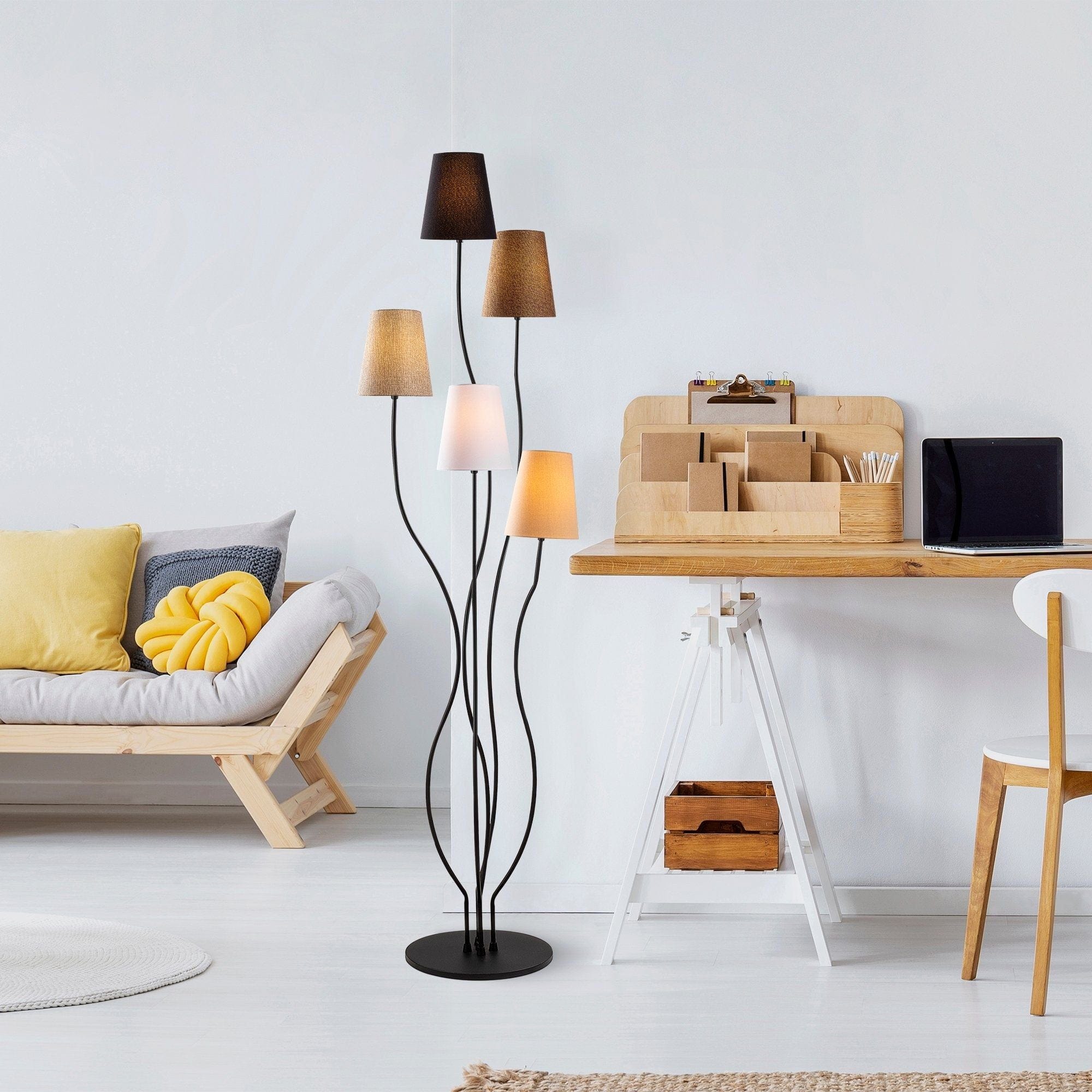 Lampadar BONIBON-13233, multicolor, metal/material textil, 14x160 cm