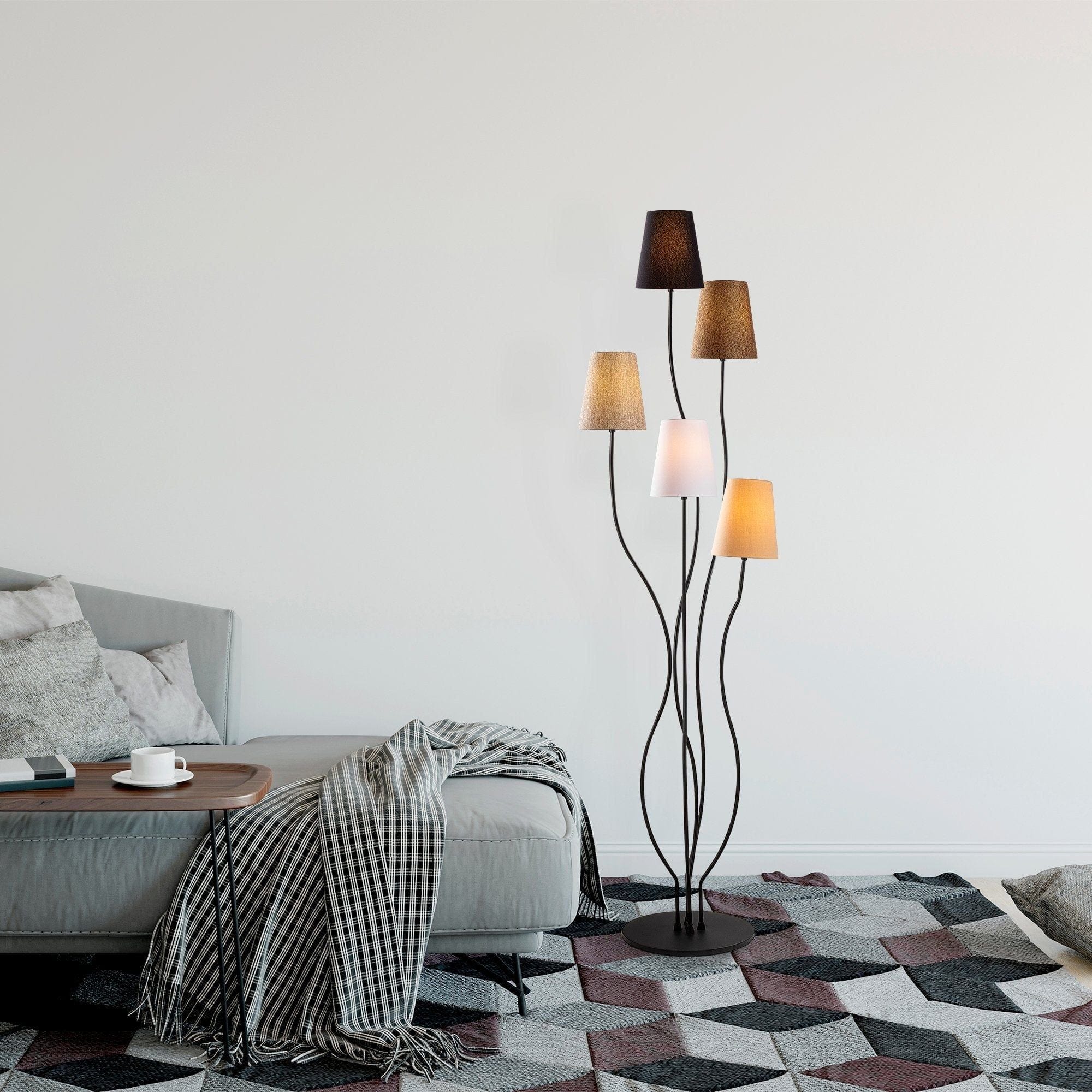Lampadar BONIBON-13233, multicolor, metal/material textil, 14x160 cm