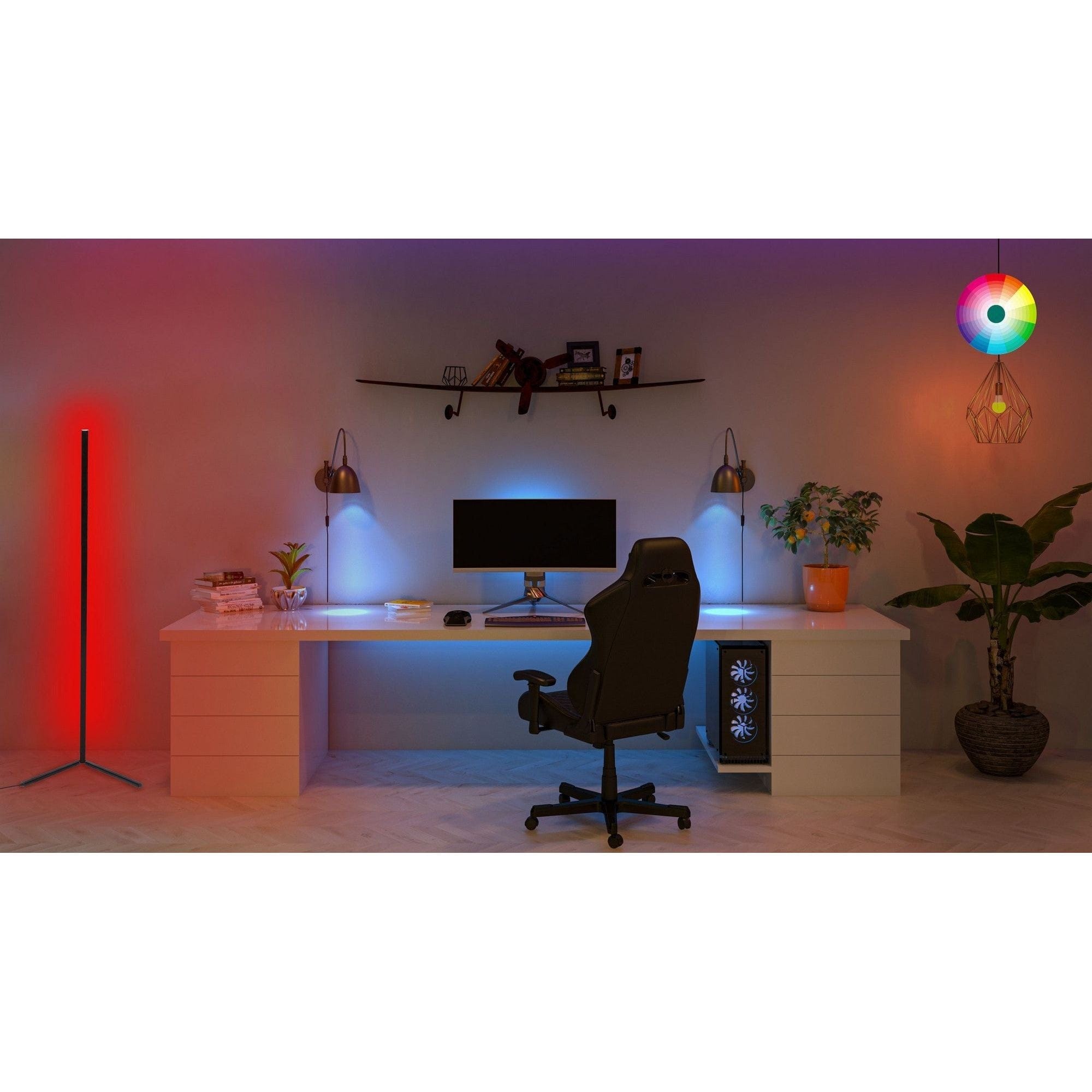 Lampadar LUMOS, gri, metal, 30x120 cm