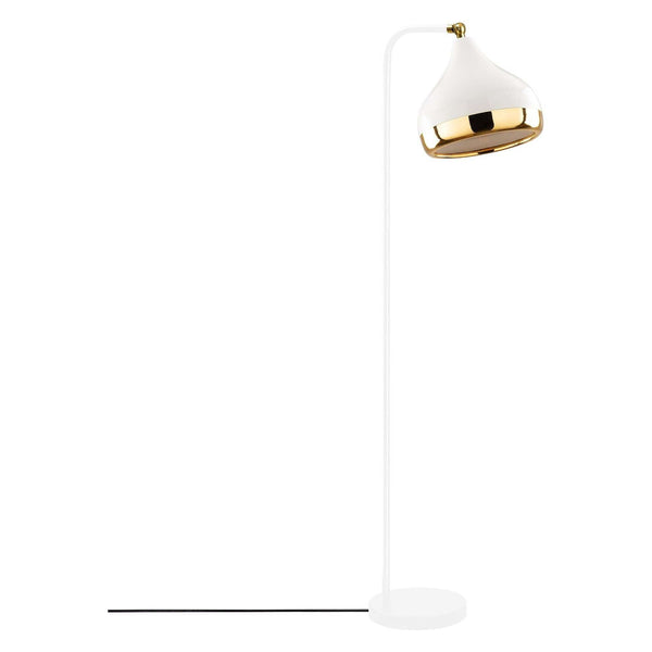 Lampadar YILDO-6911, alb/auriu, metal, 17x120 cm