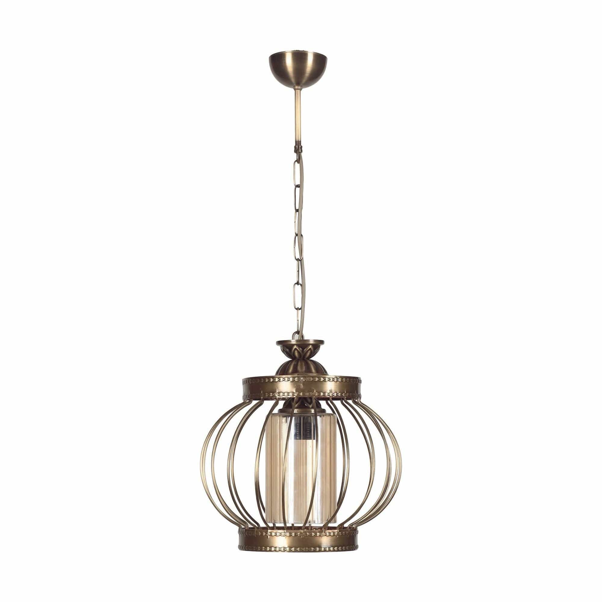 Lustra 846STL1634, bronz, metal/sticla, 28x60 cm