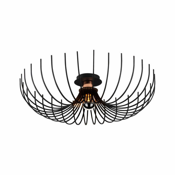Lustra ASPENDOS-N-639, negru, metal, 56X16 cm