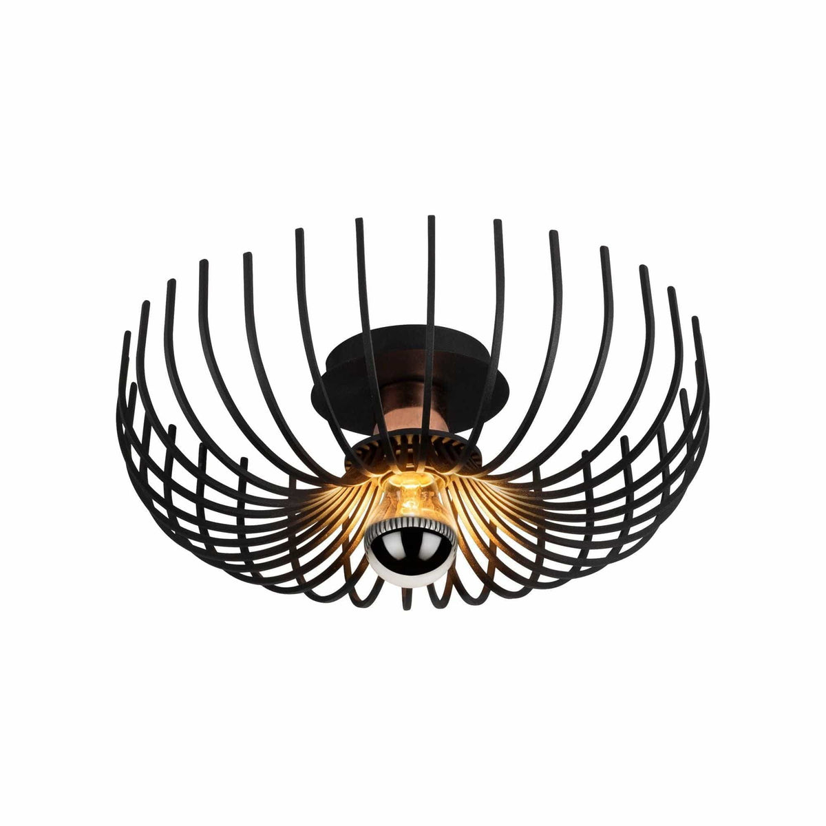 Lustra ASPENDOS-N-641, negru, metal, 36x12 cm