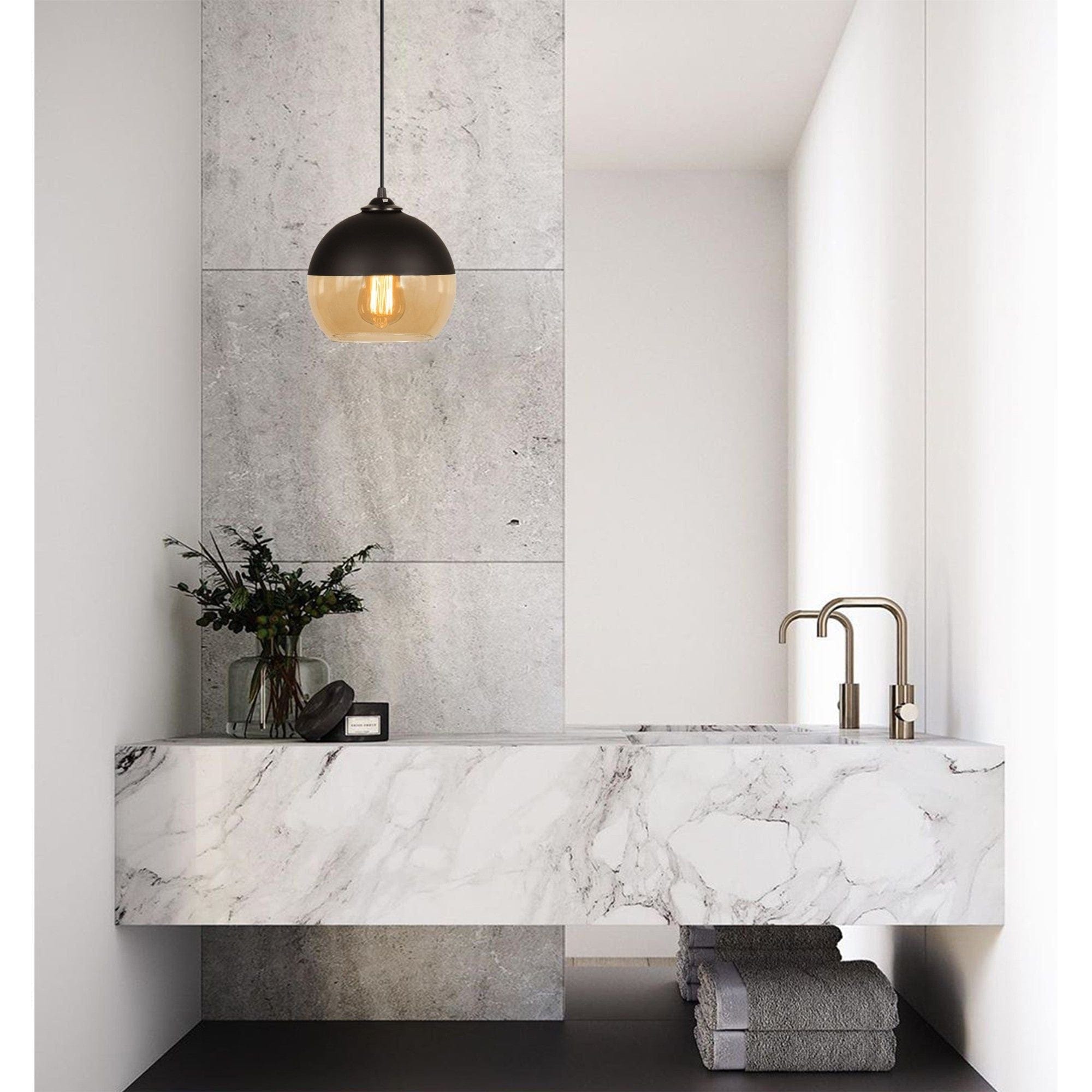 Lustra CAMINI MR-869, negru, metal, 20x36-116 cm