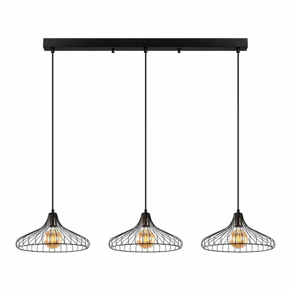 Lustra DEPAY 11260, negru, metal, 148x36x30-120 cm