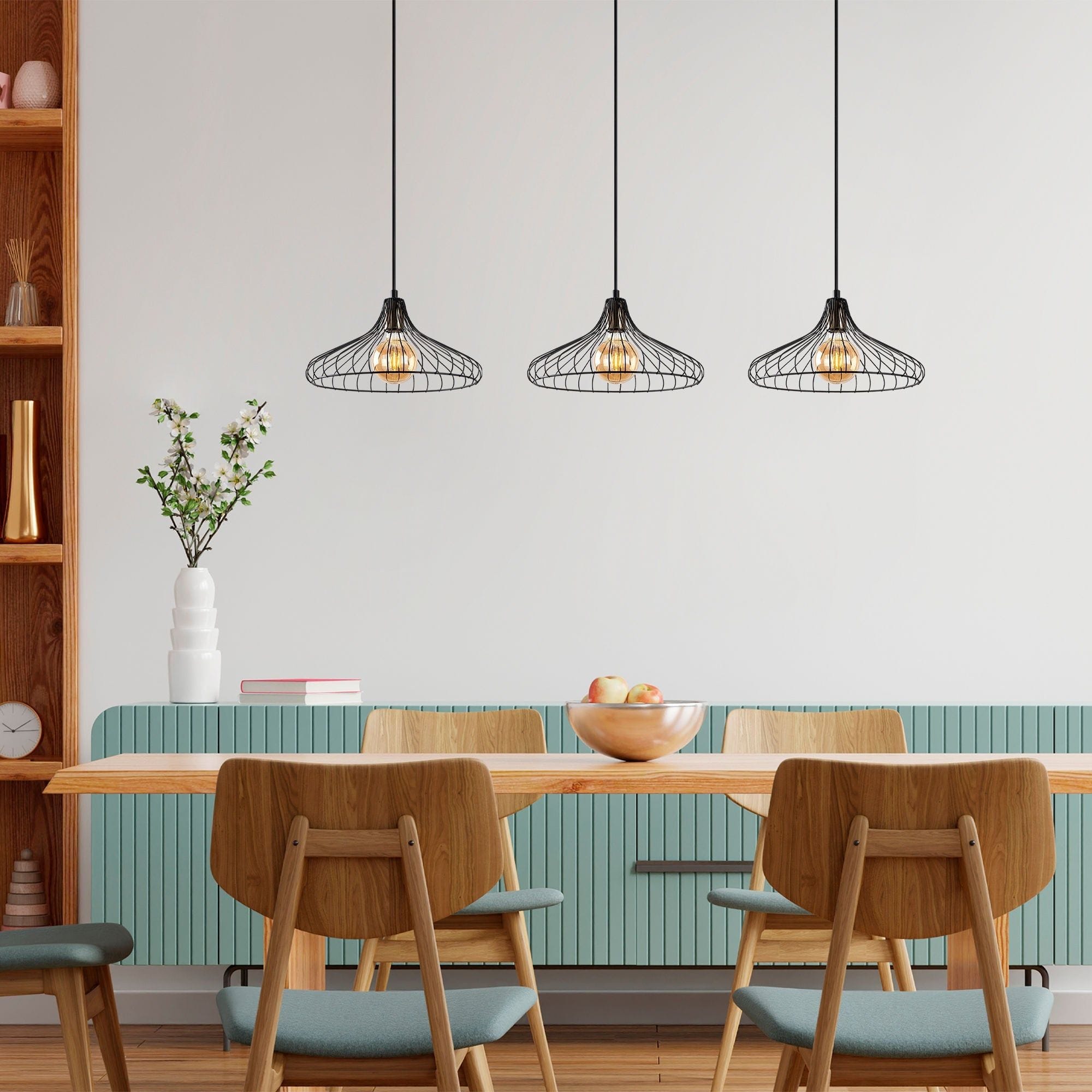 Lustra DEPAY 11260, negru, metal, 148x36x30-120 cm