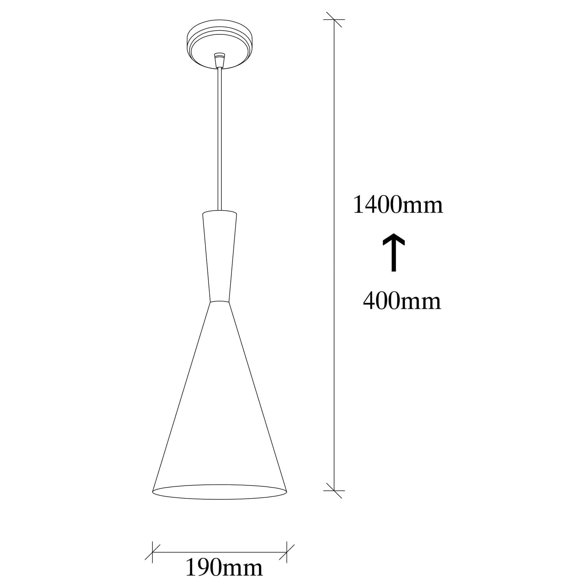 Lustra ELMAS 3541, negru, metal, 19x40-140 cm