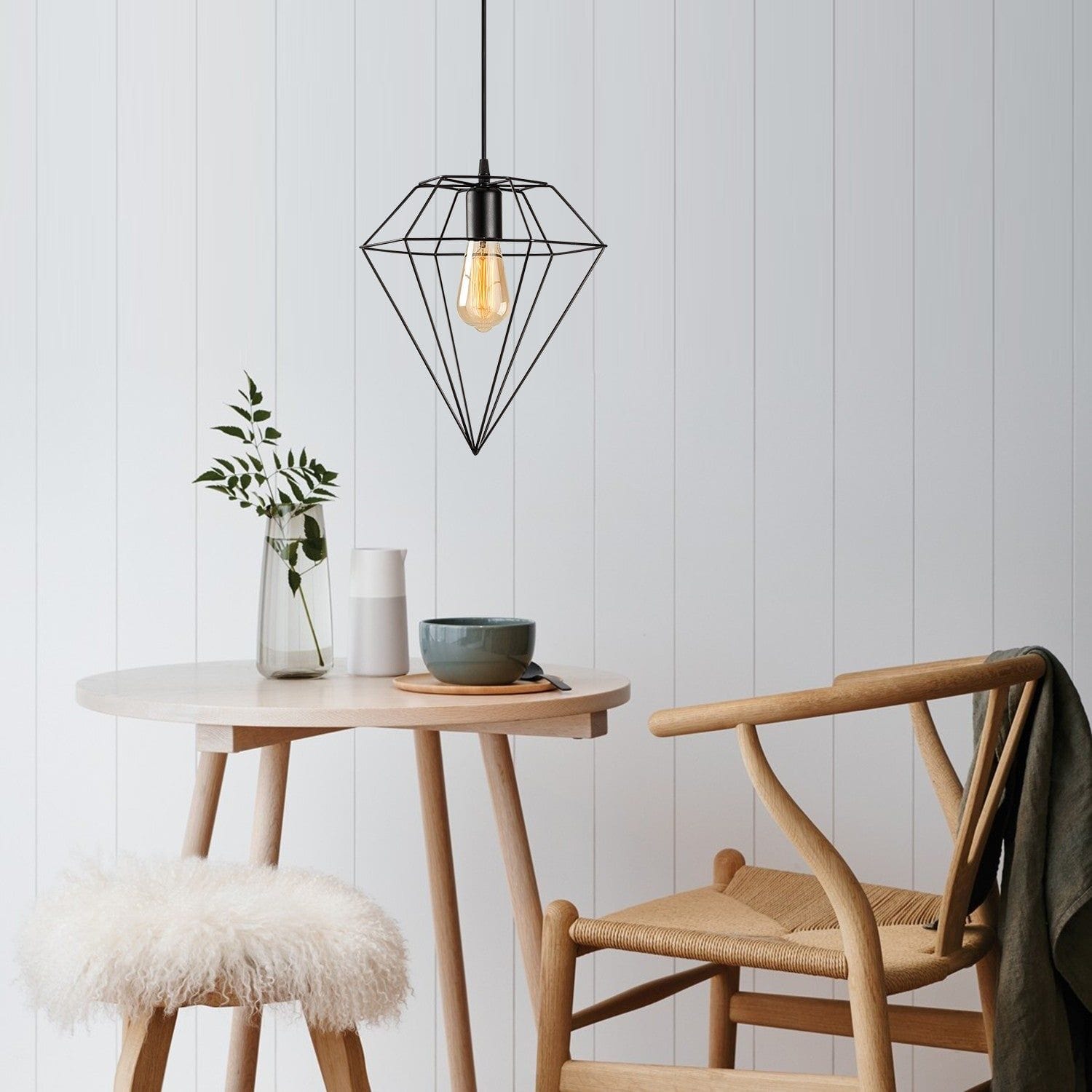 Lustra ELMAS 6286, negru, metal, 30x42-128 cm