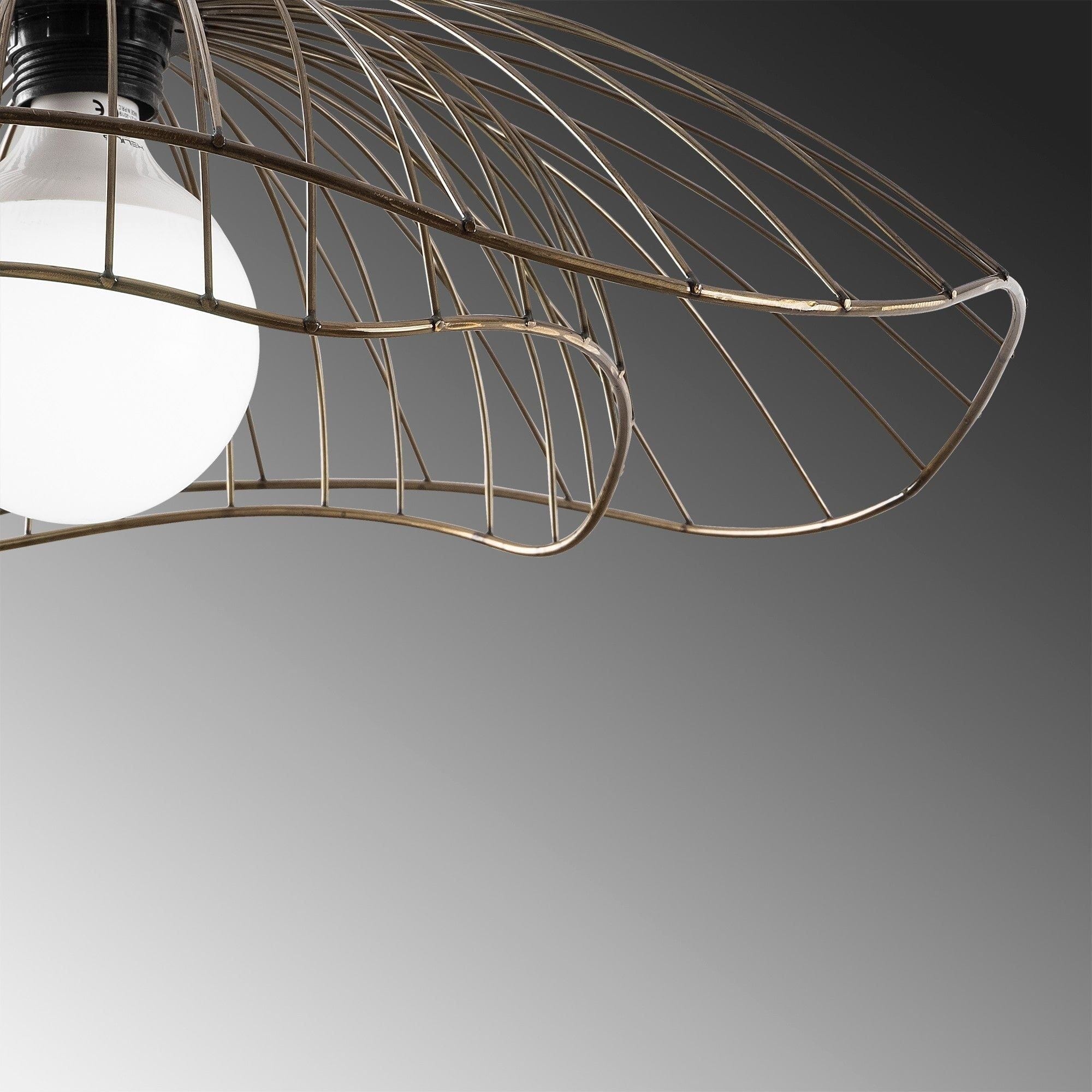 Lustra FARAC 6381, auriu, metal, 50x31-111 cm
