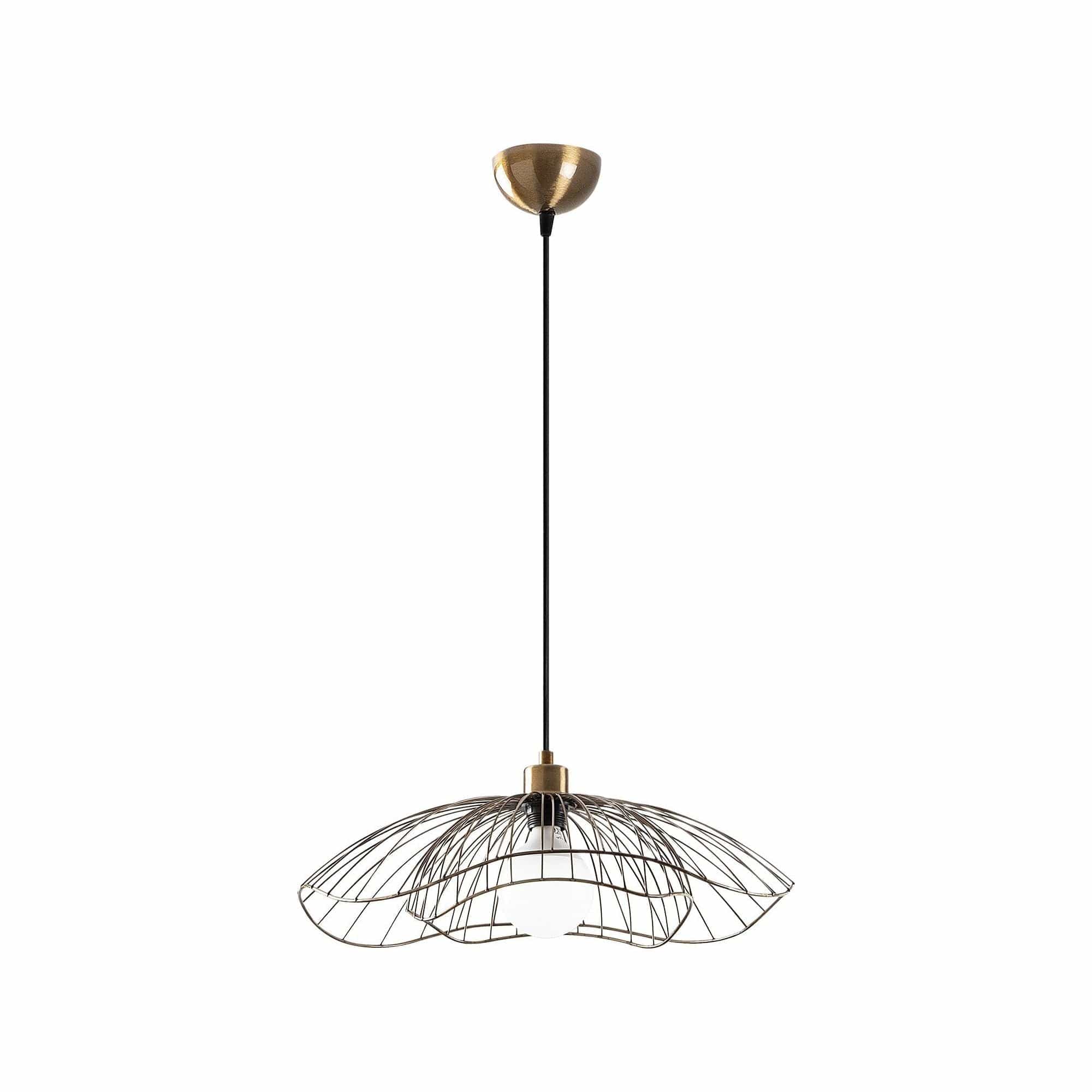Lustra FARAC 6381, auriu, metal, 50x31-111 cm
