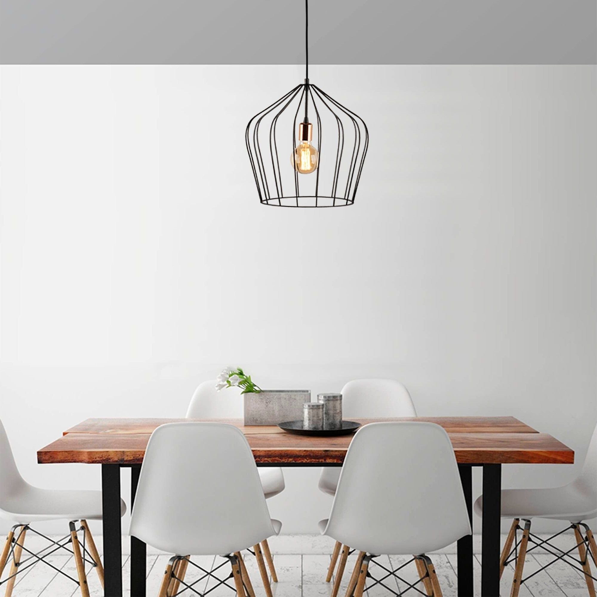 Lustra FELLINI MR-742, negru, metal, 39x50-136 cm