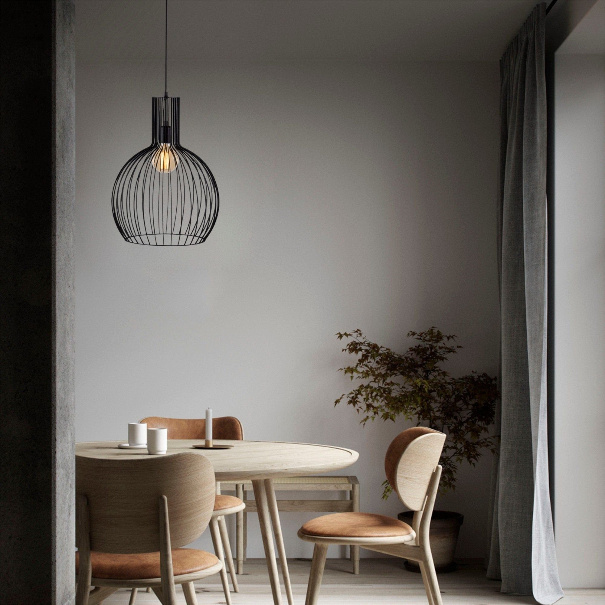 Lustra FELLINI MR 756, negru, metal, 38x66-146 cm