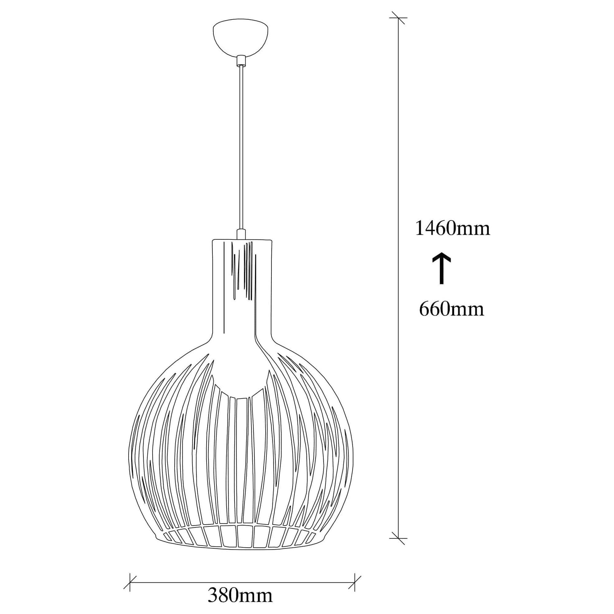 Lustra FELLINI MR 756, negru, metal, 38x66-146 cm