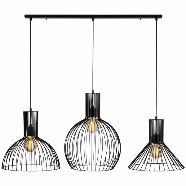Lustra FELLINI MR - 768, negru, metal, 145x38x158 cm
