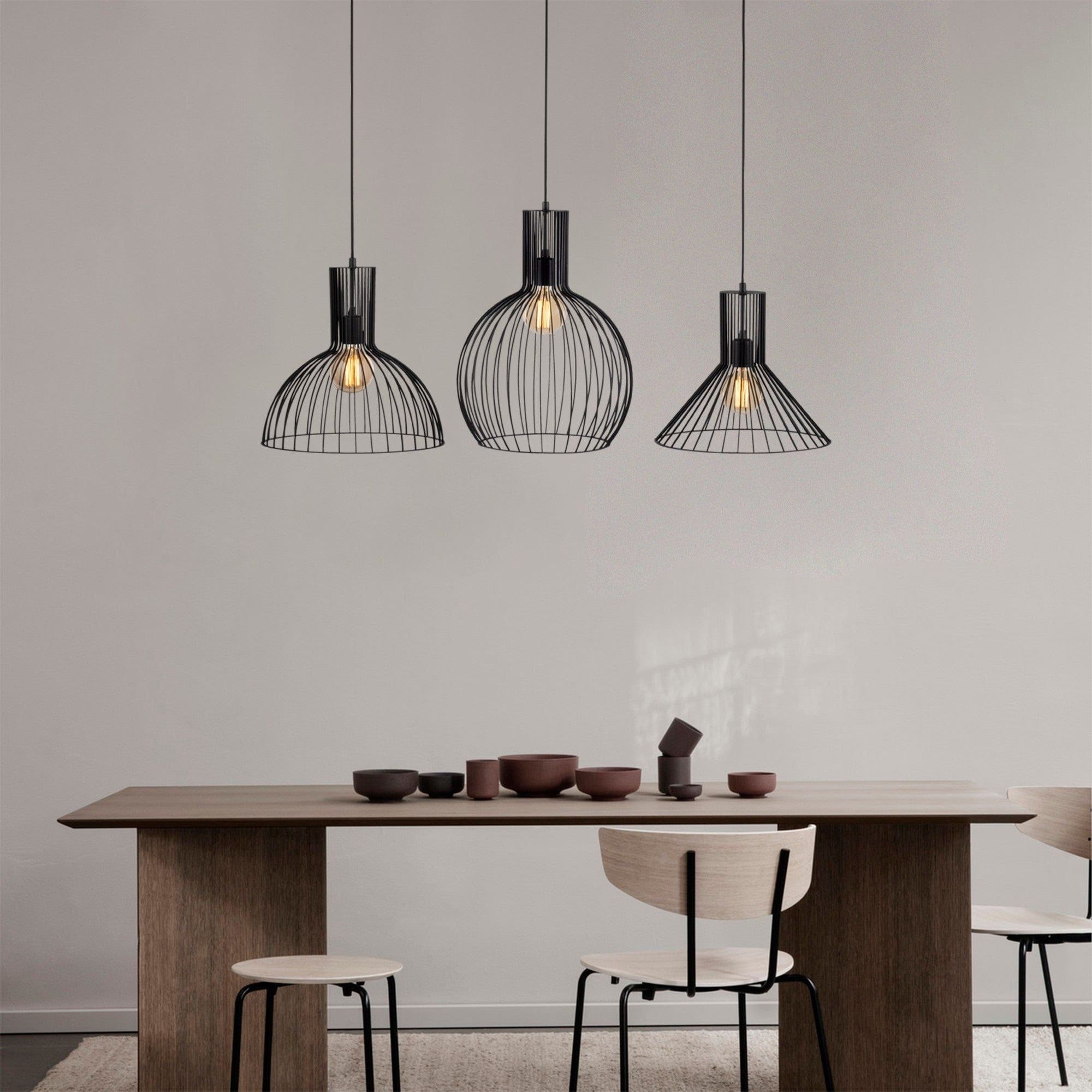 Lustra FELLINI MR - 768, negru, metal, 145x38x158 cm