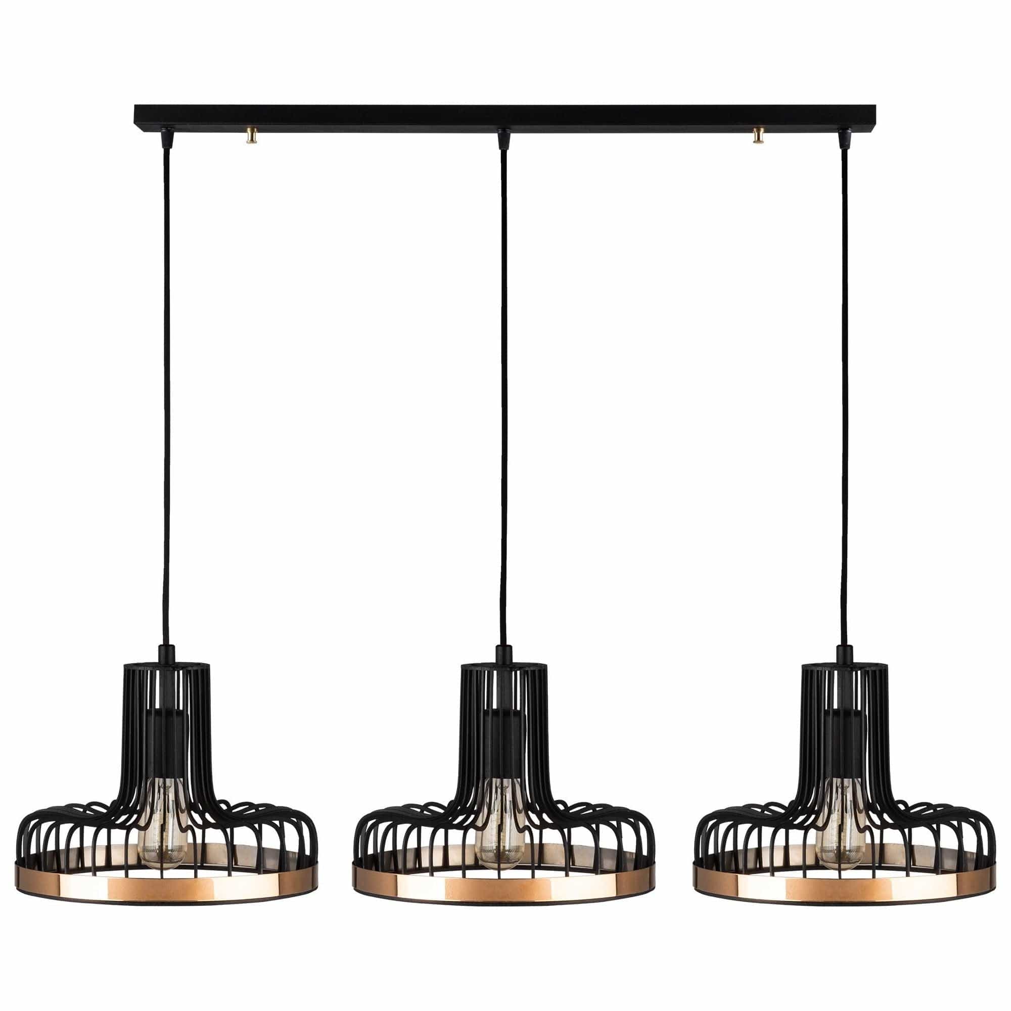 Lustra Fellini, MR - 774, cadru metalic, negru,  100x20x112 cm