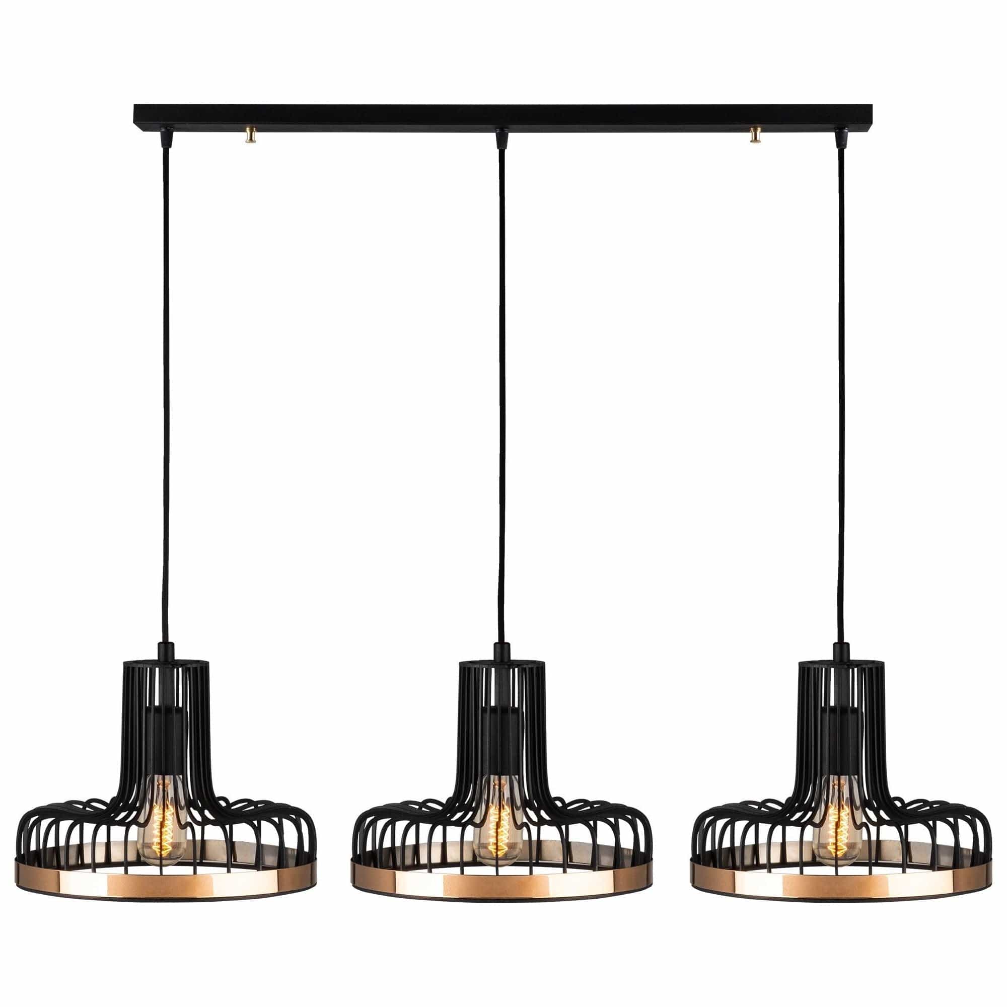 Lustra Fellini, MR - 774, cadru metalic, negru,  100x20x112 cm