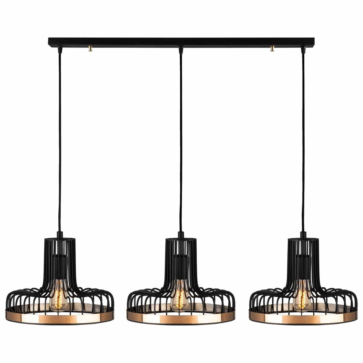 Lustra Fellini, MR - 774, cadru metalic, negru,  100x20x112 cm