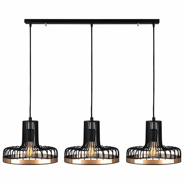 Lustra Fellini, MR - 774, cadru metalic, negru,  100x20x112 cm